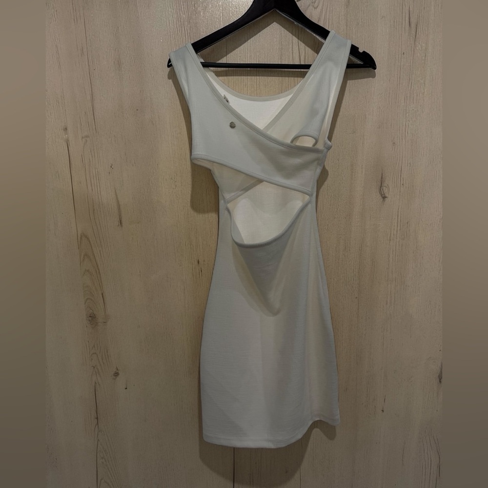 Roxy Cream Ribbed Tank Mini Dress - Picture 2 of 5